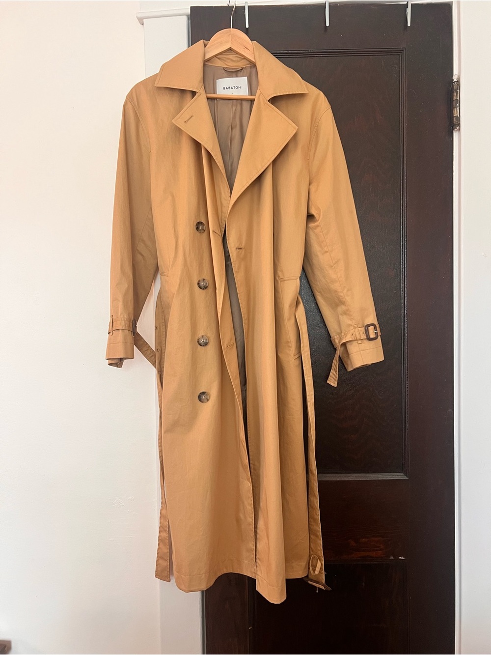 Babaton Tan Trench Jacket - Neutral Camel